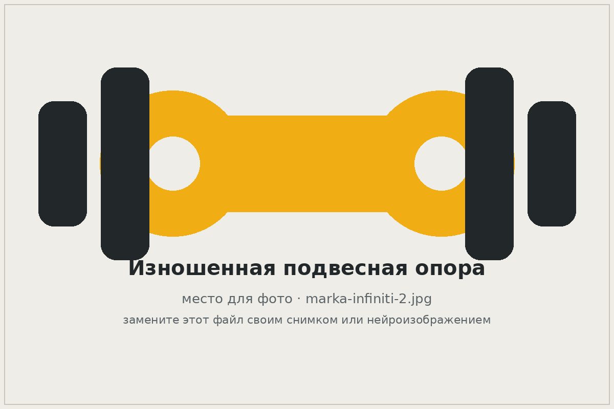 Изношенная подвесная опора карданного вала Infiniti
