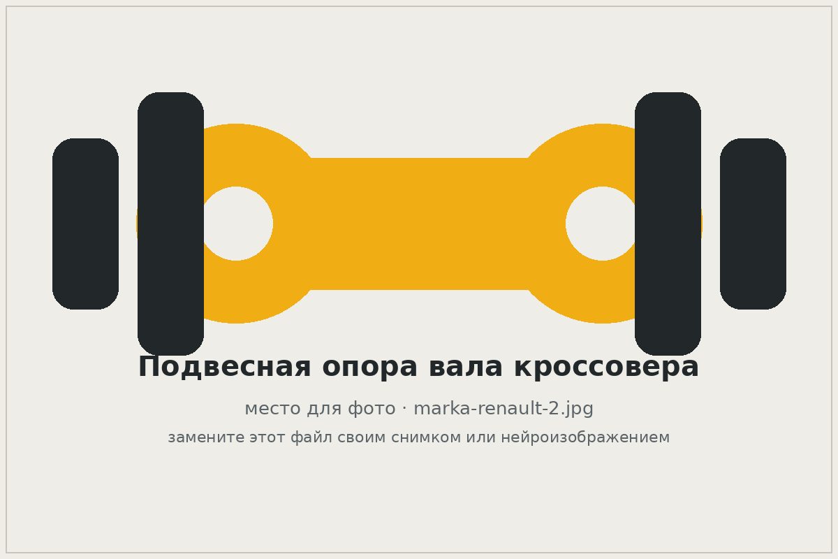 Подвесная опора карданного вала кроссовера Renault