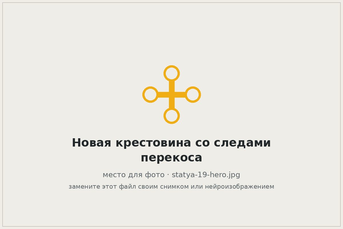 Новая крестовина карданного вала со следами перекоса при запрессовке
