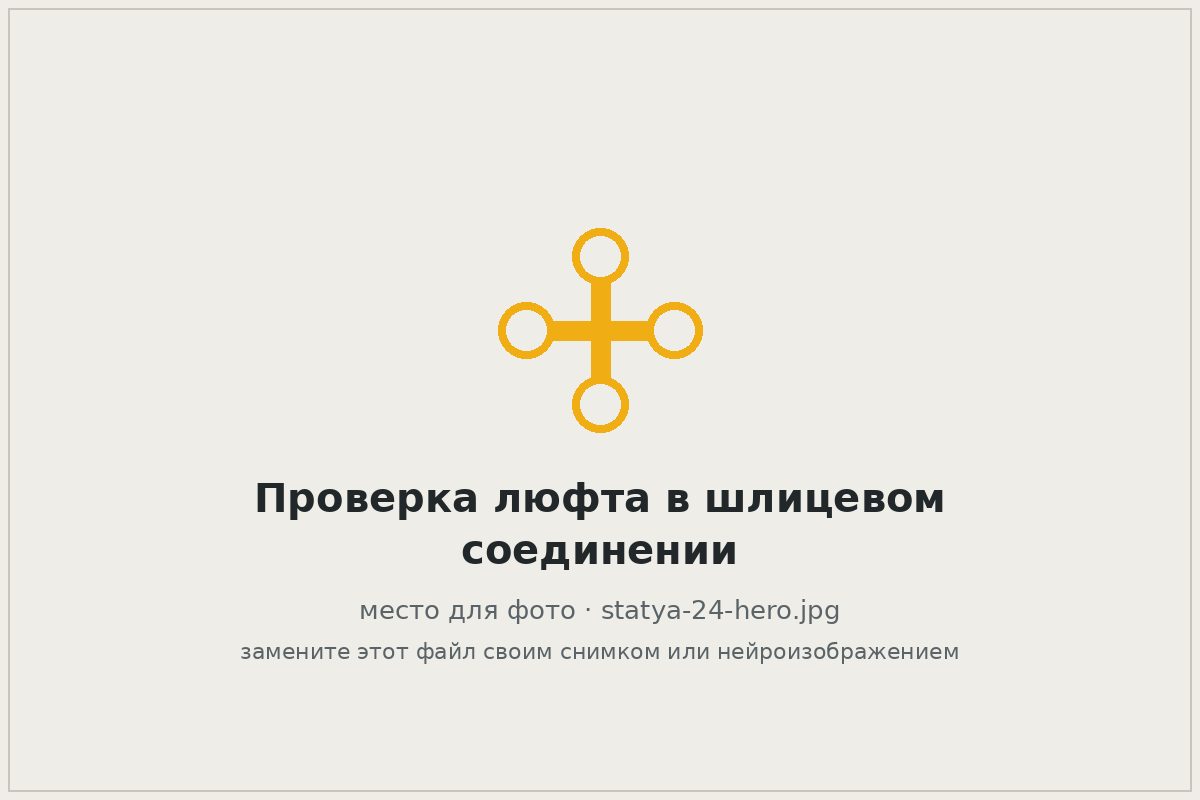 Механик проверяет угловой люфт в шлицевом соединении карданного вала