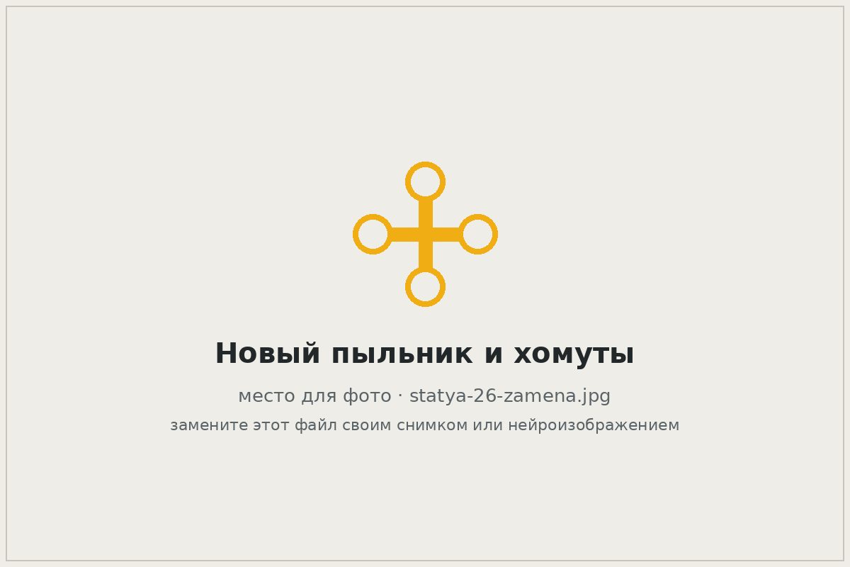 Новый пыльник шлицевого соединения и хомуты на верстаке
