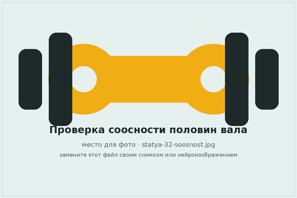 Проверка соосности половин двухсоставного карданного вала