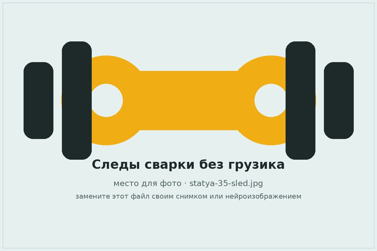 Светлые следы сварки на трубе карданного вала без балансировочного грузика