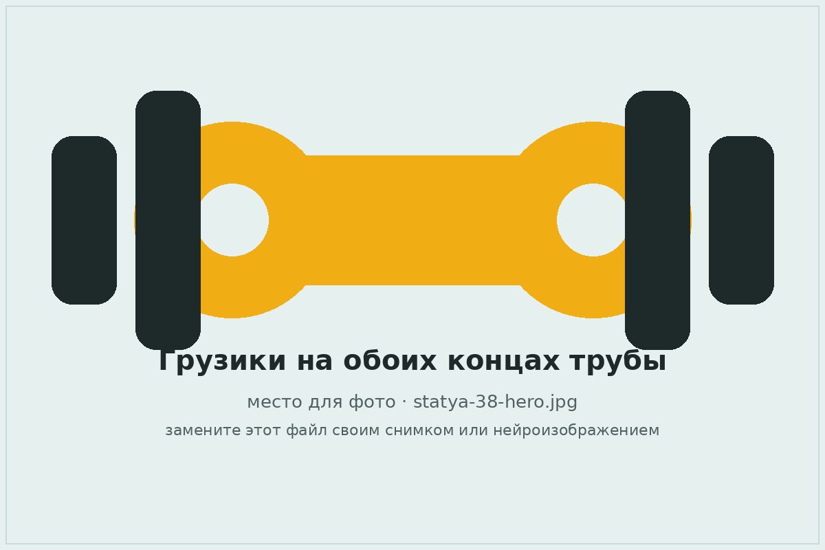Балансировочные грузики на обоих концах трубы карданного вала