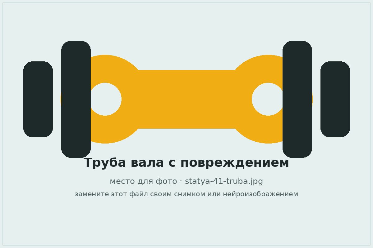 Труба карданного вала с вмятиной после удара