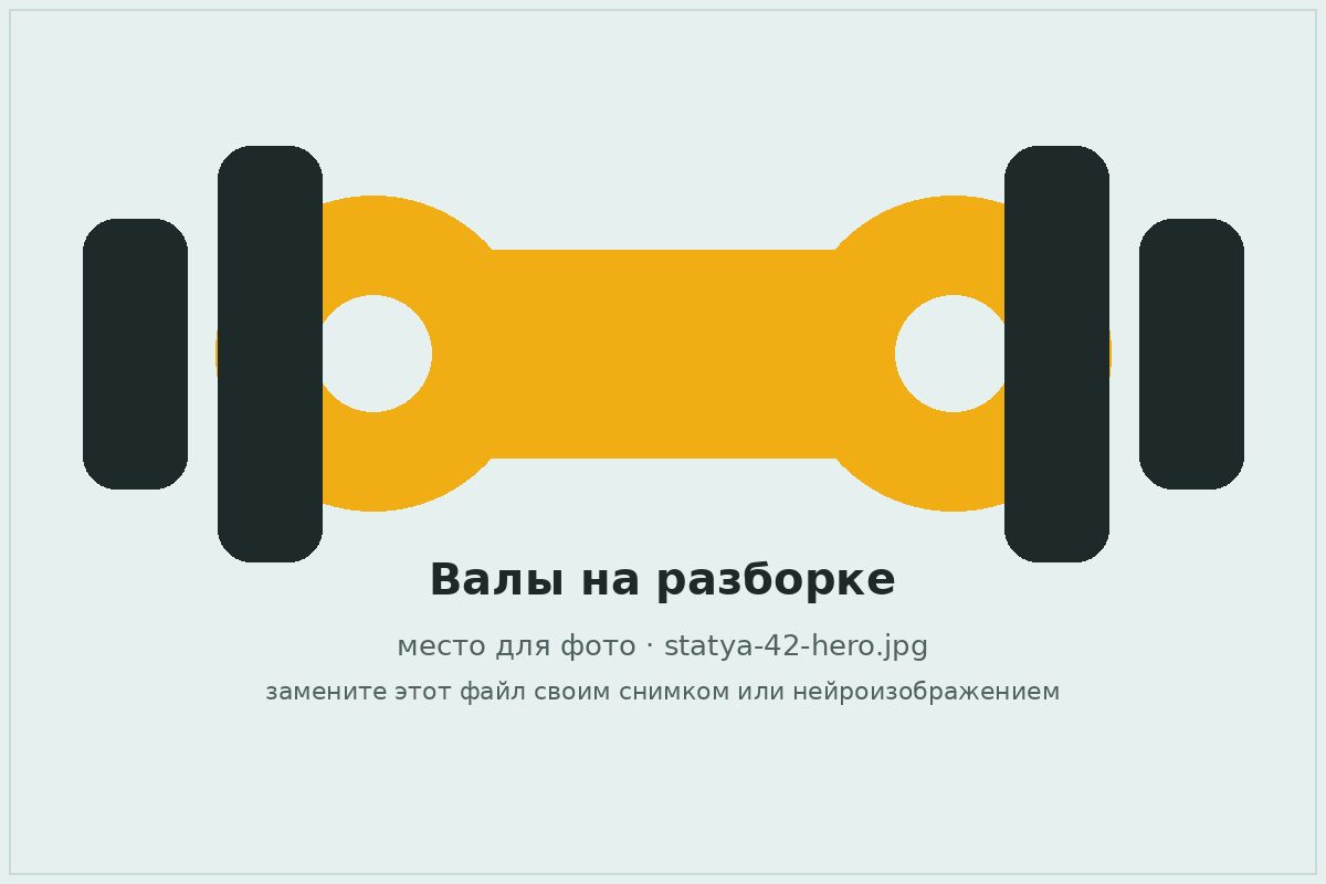 Бывшие в употреблении карданные валы на складе разборки