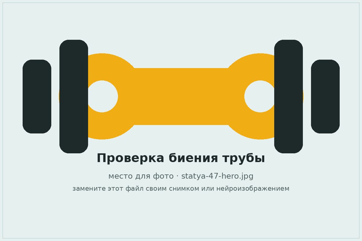Проверка биения трубы карданного вала индикатором