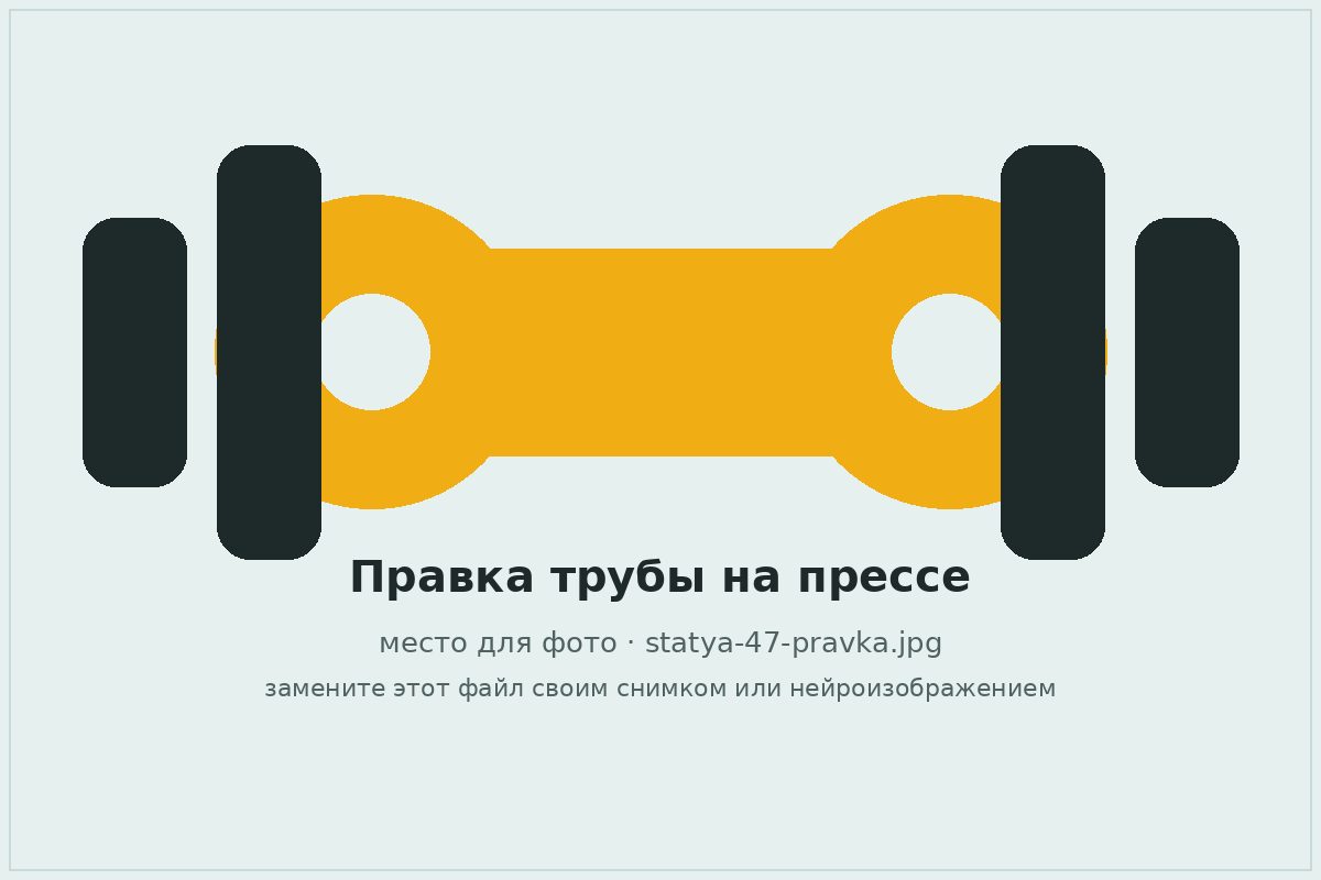 Правка трубы карданного вала на прессе
