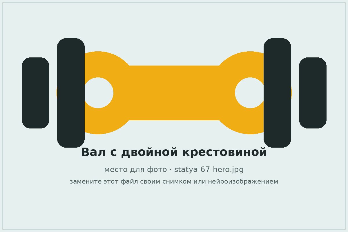 Карданный вал с двойной крестовиной для больших углов