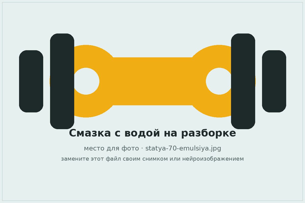 Эмульгированная смазка в разобранном шарнире карданного вала