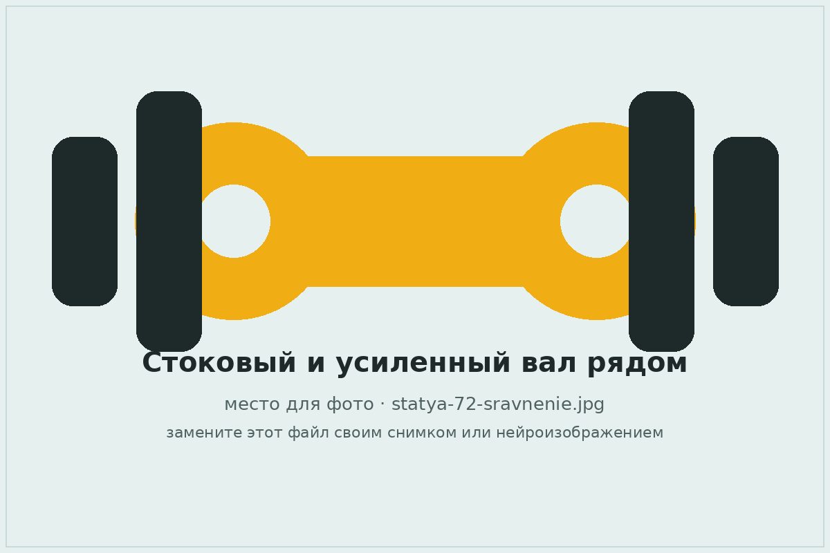Сравнение стокового и усиленного карданного вала