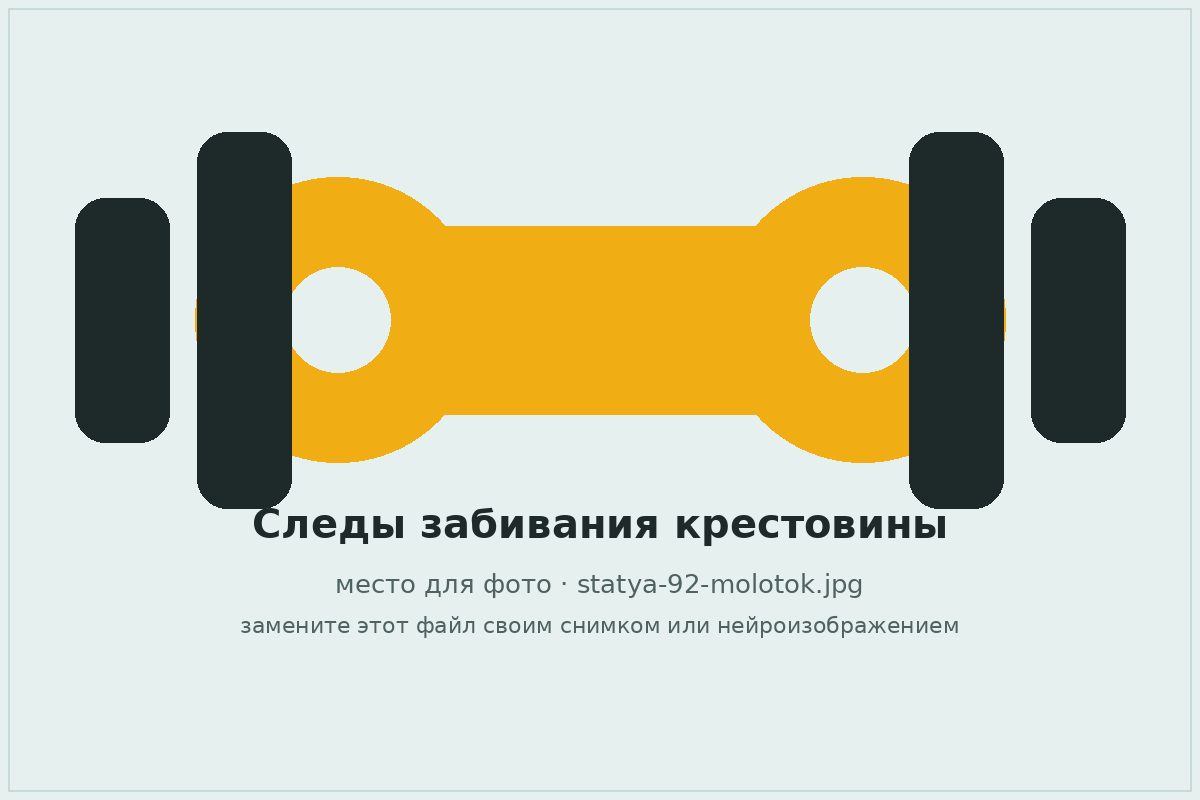 Замятые кромки стаканов крестовины после установки молотком
